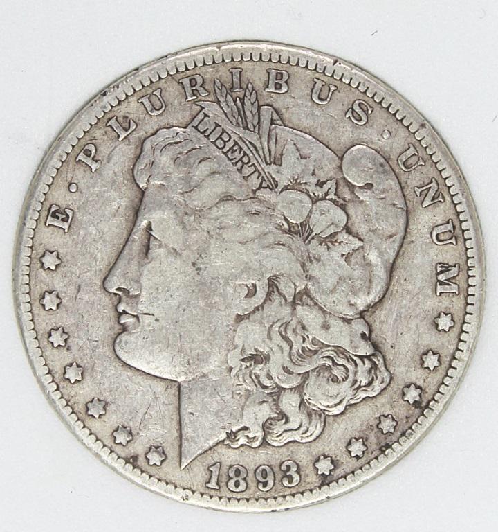 1893-CC MORGAN SILVER DOLLAR (1 of 4)
