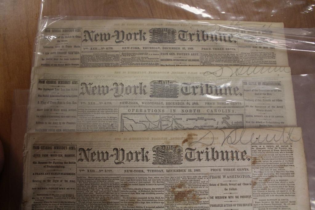 3 DIFFERENT CIVIL WAR NEWSPAPERS (1 of 2)