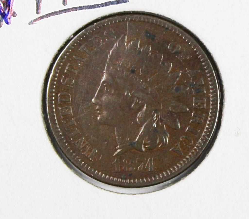 1874 INDIAN CENT (1 of 2)