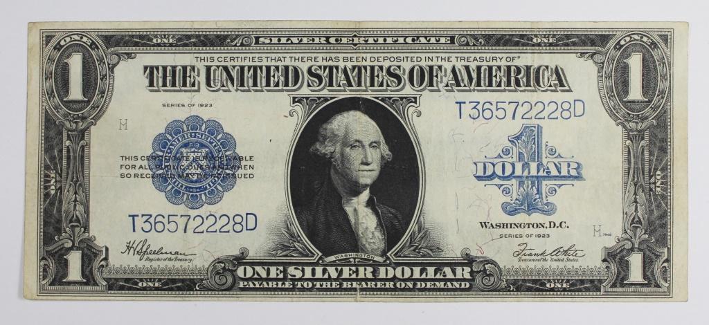 1923 $1.00 SILVER CERTIFICATE (1 of 2)