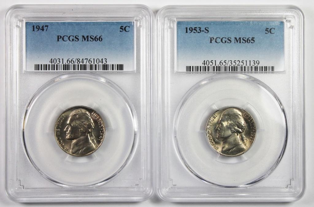 PCGS GRADED JEFFERSON NICKELS (1 of 2)