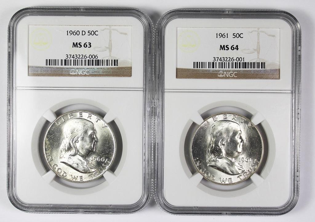 NGC FRANKLIN HALF DOLLARS (1 of 2)