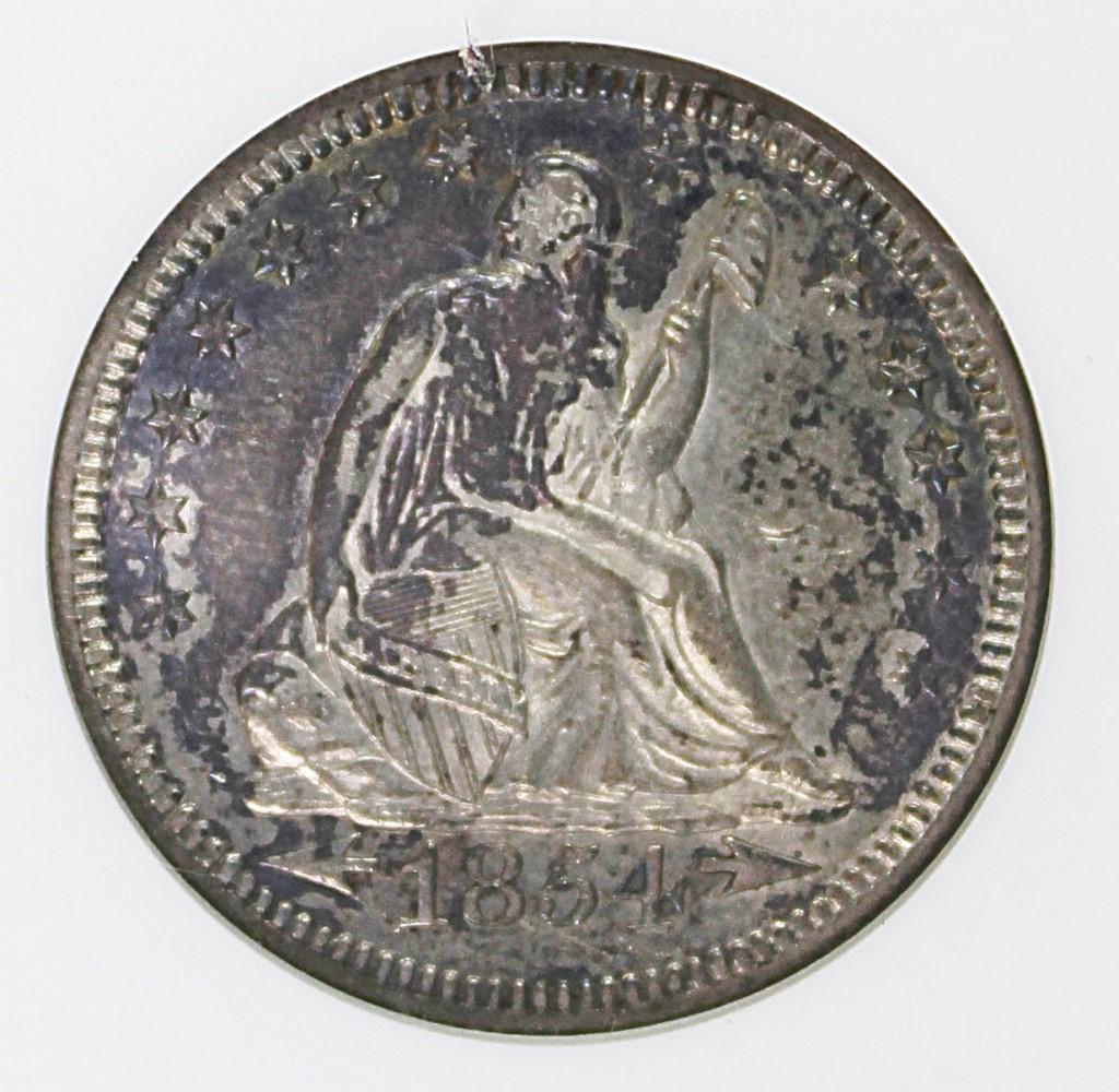 1854-O SEATED QUARTER (1 of 4)