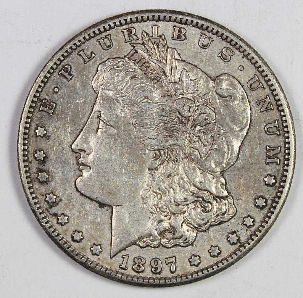 1897-S MORGAN SILVER DOLLAR (1 of 2)