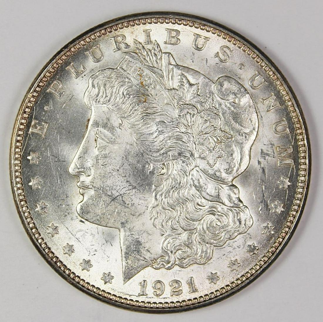 1921-D MORGAN SILVER DOLLAR (1 of 2)