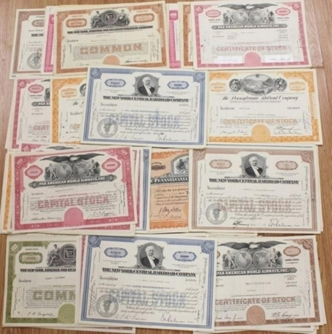 100 MIXED LARGE AVIATION AND RAILROAD STOCK (1 of 1)