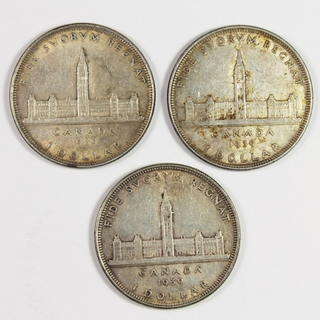 (3) 1939 CANADA SILVER DOLLARS (1 of 2)