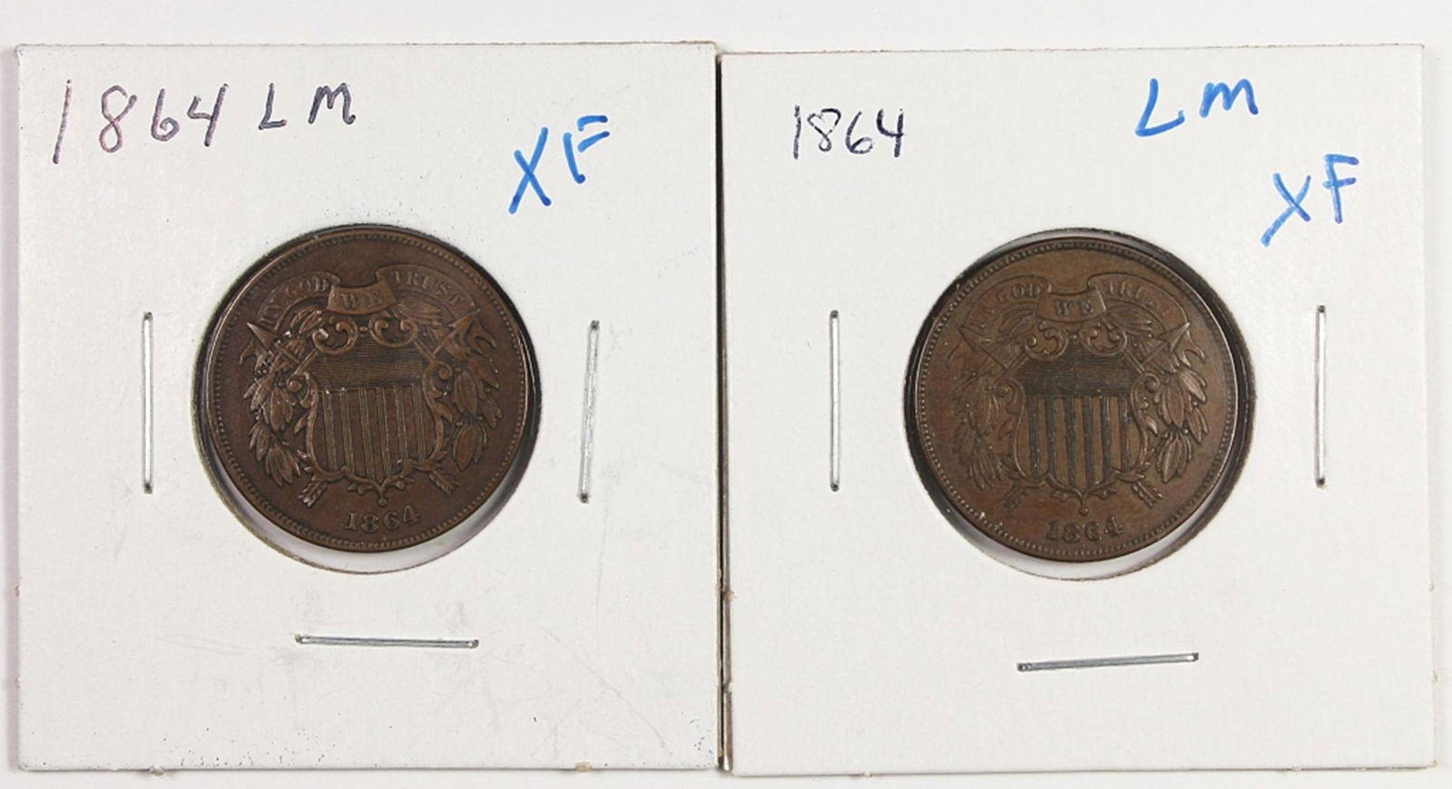 (2) 1864 TWO CENT PIECES (1 of 2)