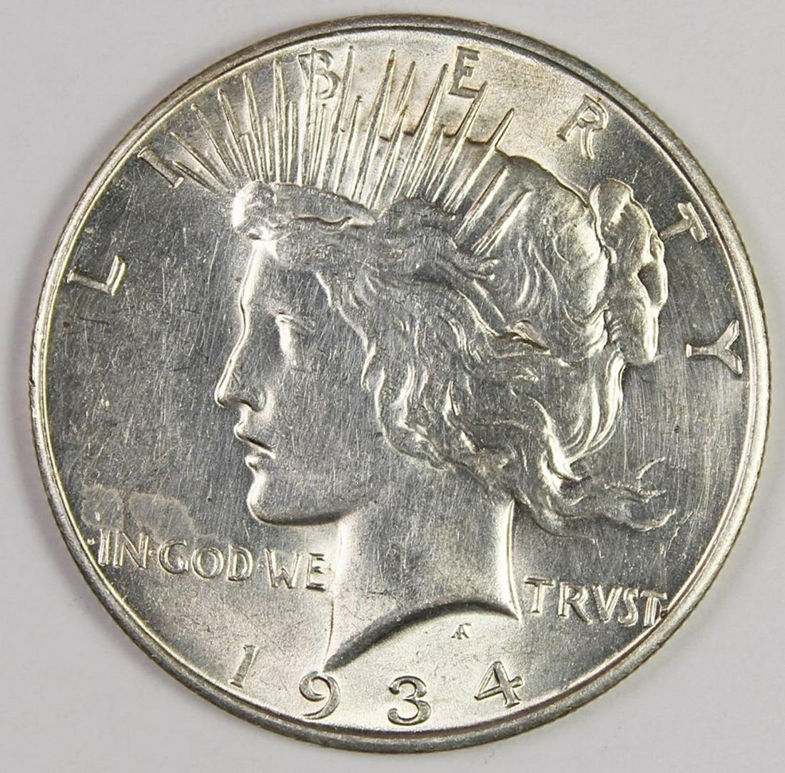 1934-D PEACE SILVER DOLLAR (1 of 2)
