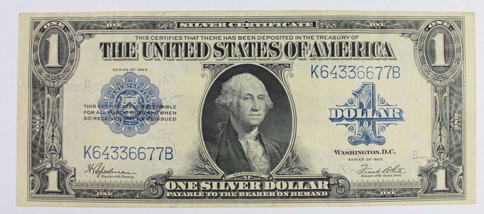 1923 $1.00 SILVER CERTIFICATE (1 of 2)