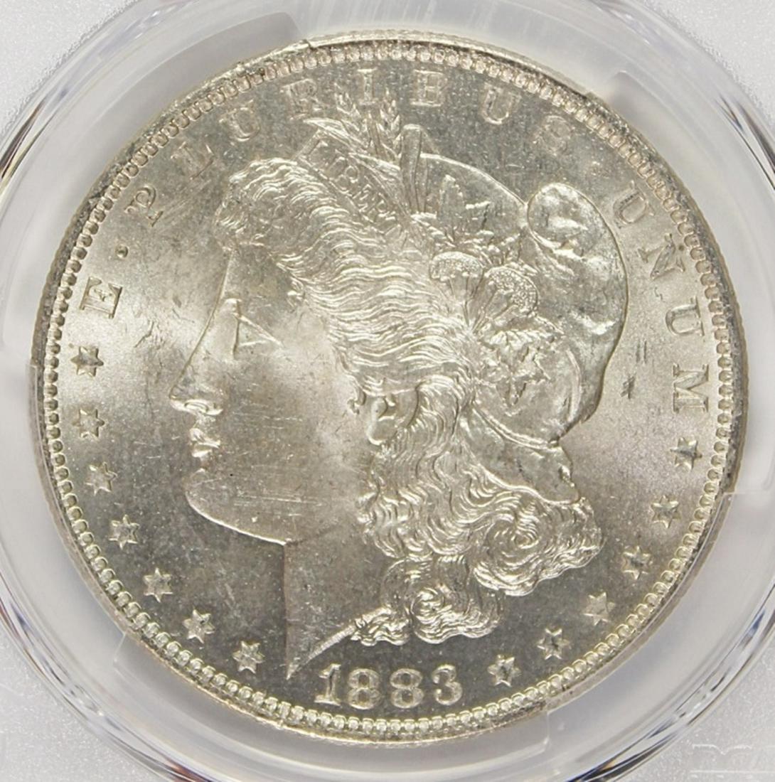 1883-O MORGAN SILVER DOLLAR: PCGS MS 64 BLAST WHITE! ESTIMATE: $110-$150