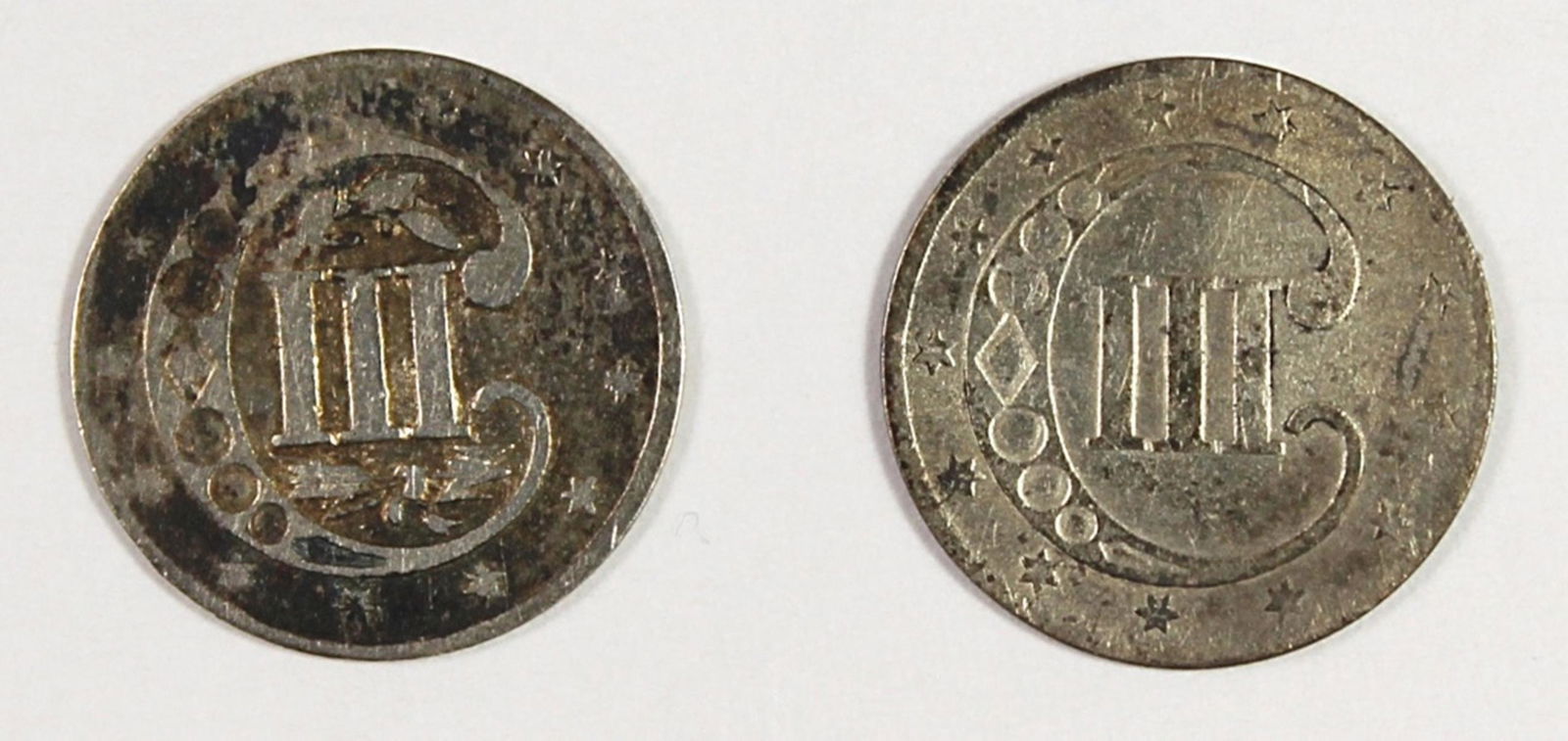 (2) THREE CENT SILVERS (1 of 2)