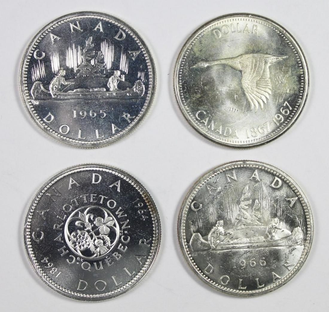 (4) GEM BU+ CANADA SILVER DOLLARS (1 of 1)