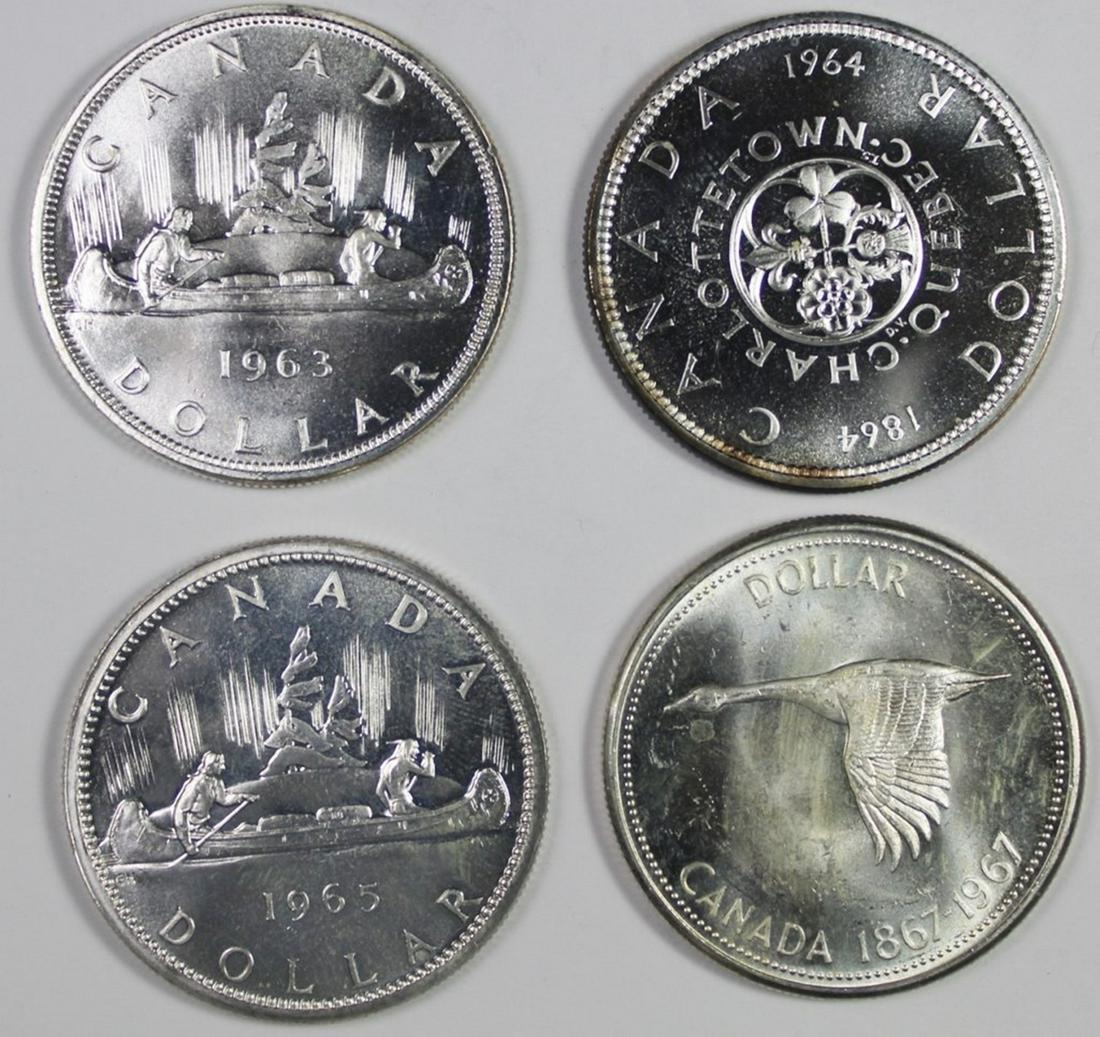 (4) GEM BU CANADA SILVER DOLLARS (1 of 1)