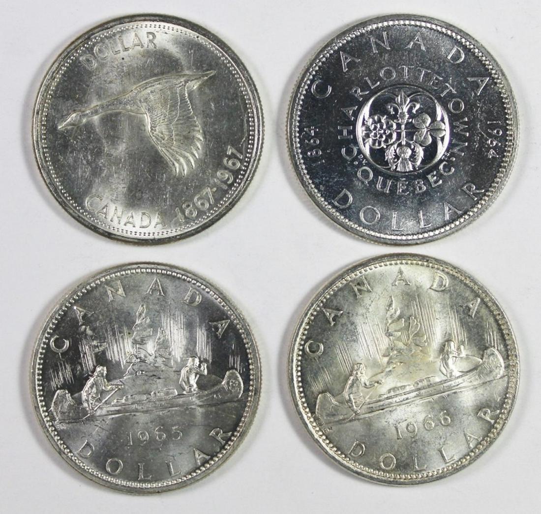 (4) GEM BU CANADA SILVER DOLLARS (1 of 1)