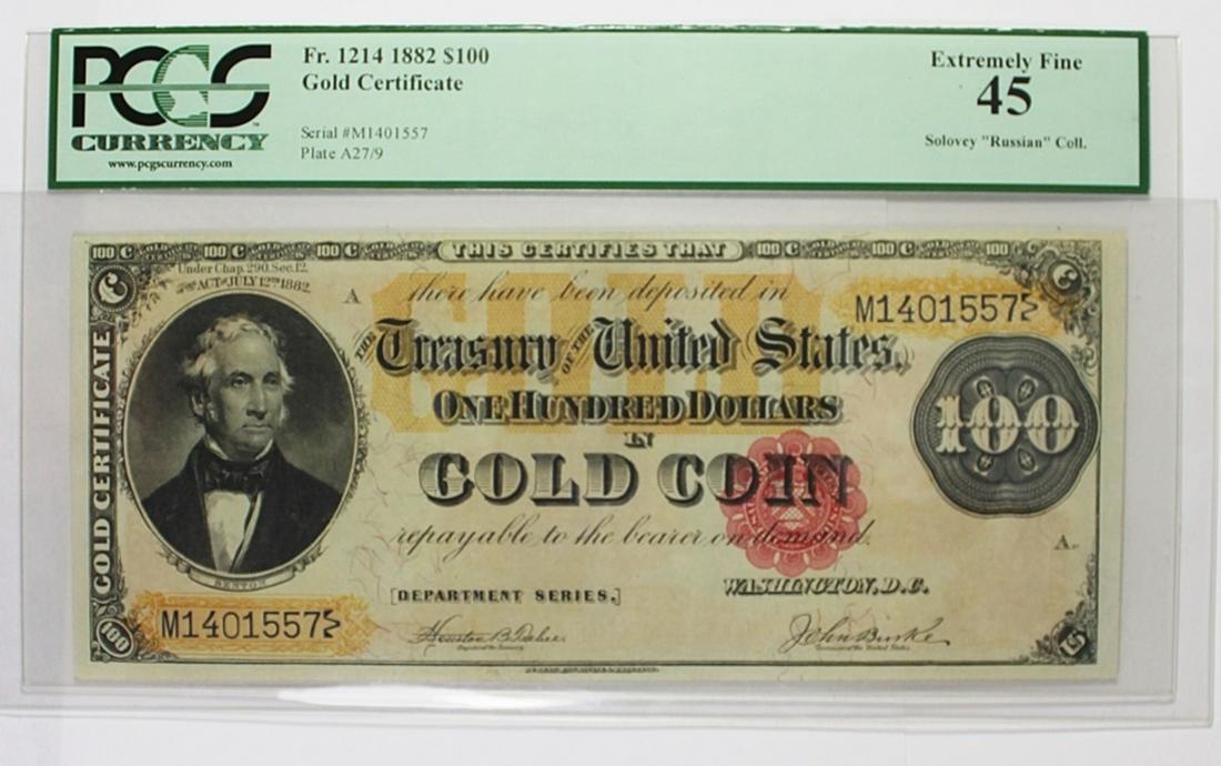 1882 $100 GOLD NOTE (1 of 2)