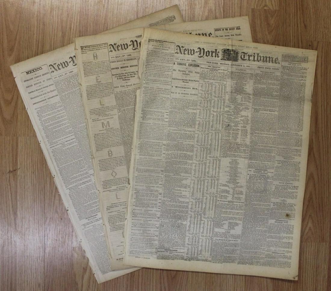 3 DIFFERENT CIVIL WAR NEWSPAPERS (1 of 2)