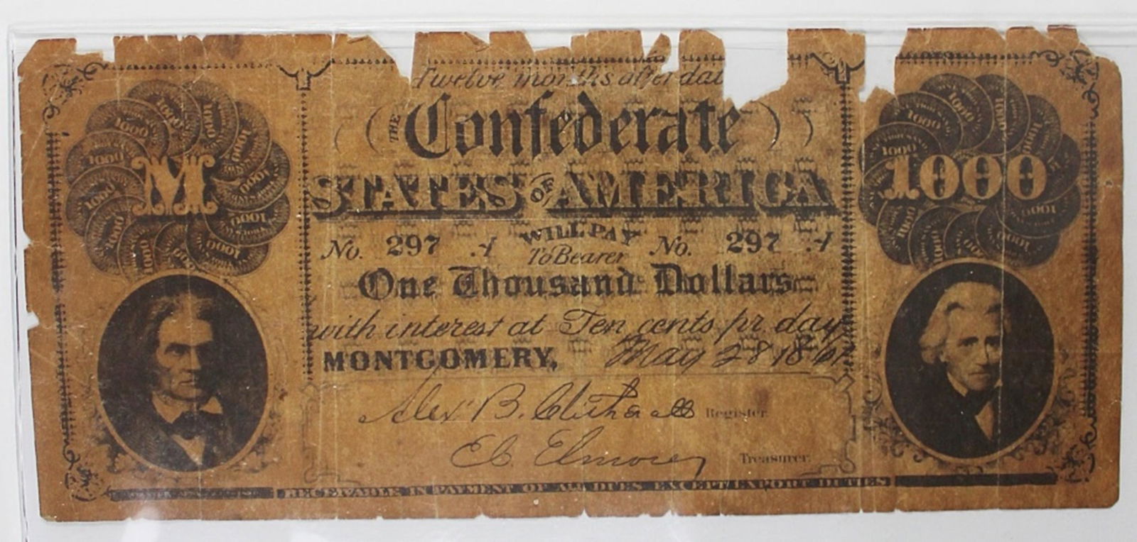 RARE CONFEDERATE OF T-1 CRISWELL (1 of 3)