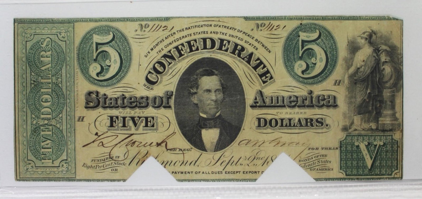$5 CONFEDERATE 1861 T-33 (1 of 3)