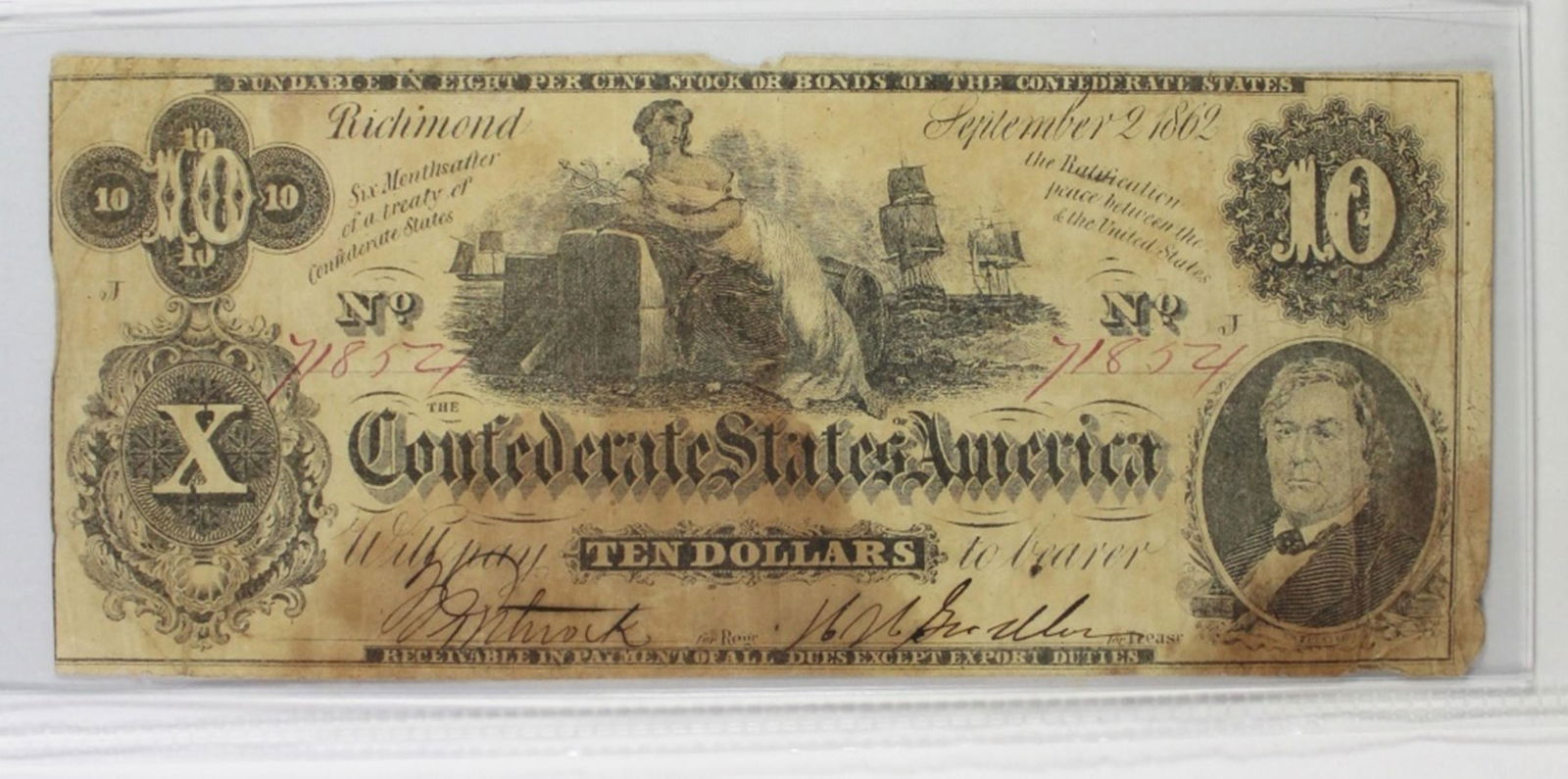 $10 CONFEDERATE 1862 T-46 (1 of 3)