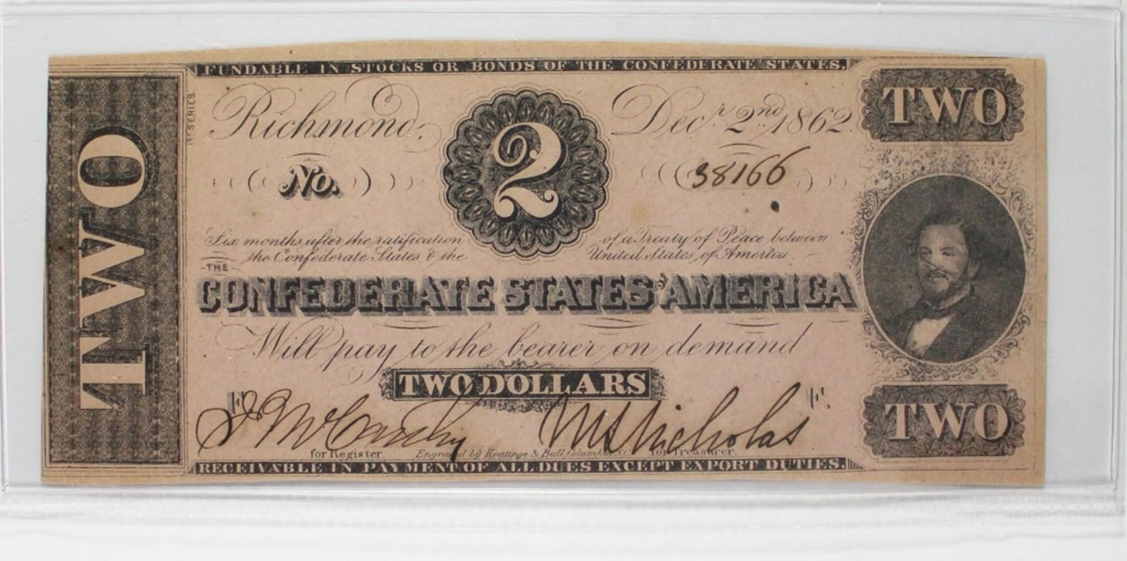 $2 CONFEDERATE 1862 T-54 (1 of 3)