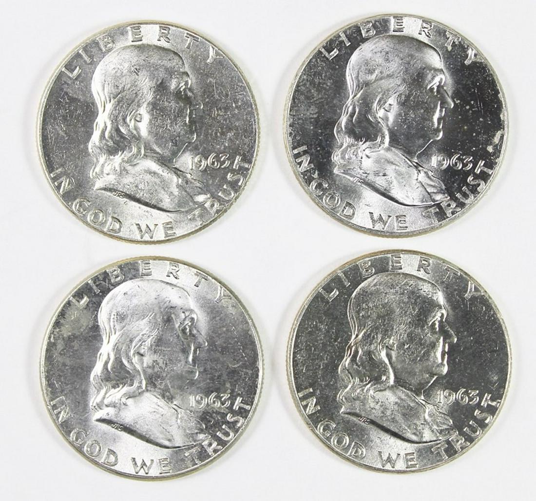 (4) 1963-P FRANKLIN HALF DOLLARS (1 of 2)