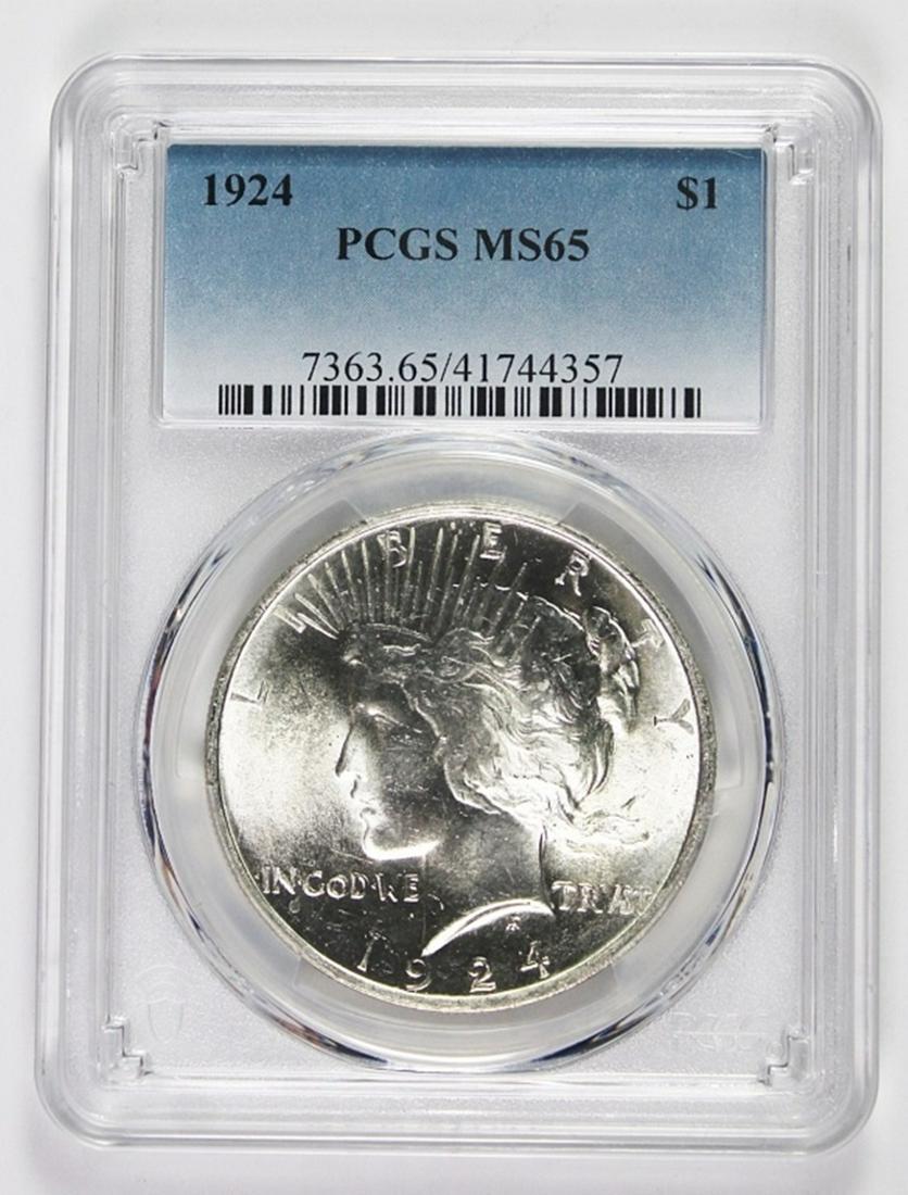 1924 PEACE SILVER DOLLAR (1 of 2)