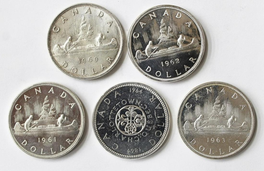 (5) GEM BU CANADA SILVER DOLLARS (1 of 2)