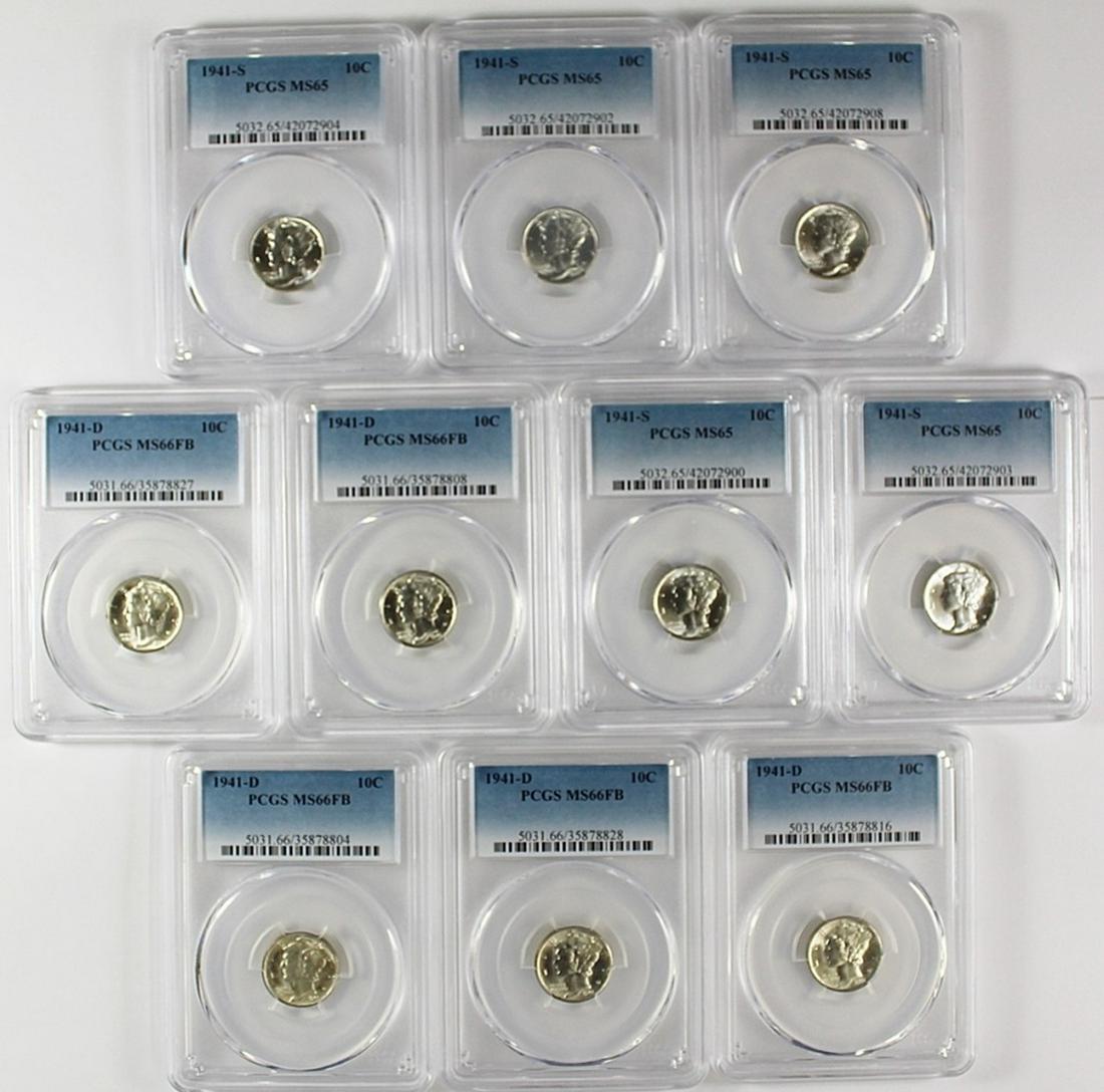 PCGS GRADED MERCURY DIMES (1 of 1)