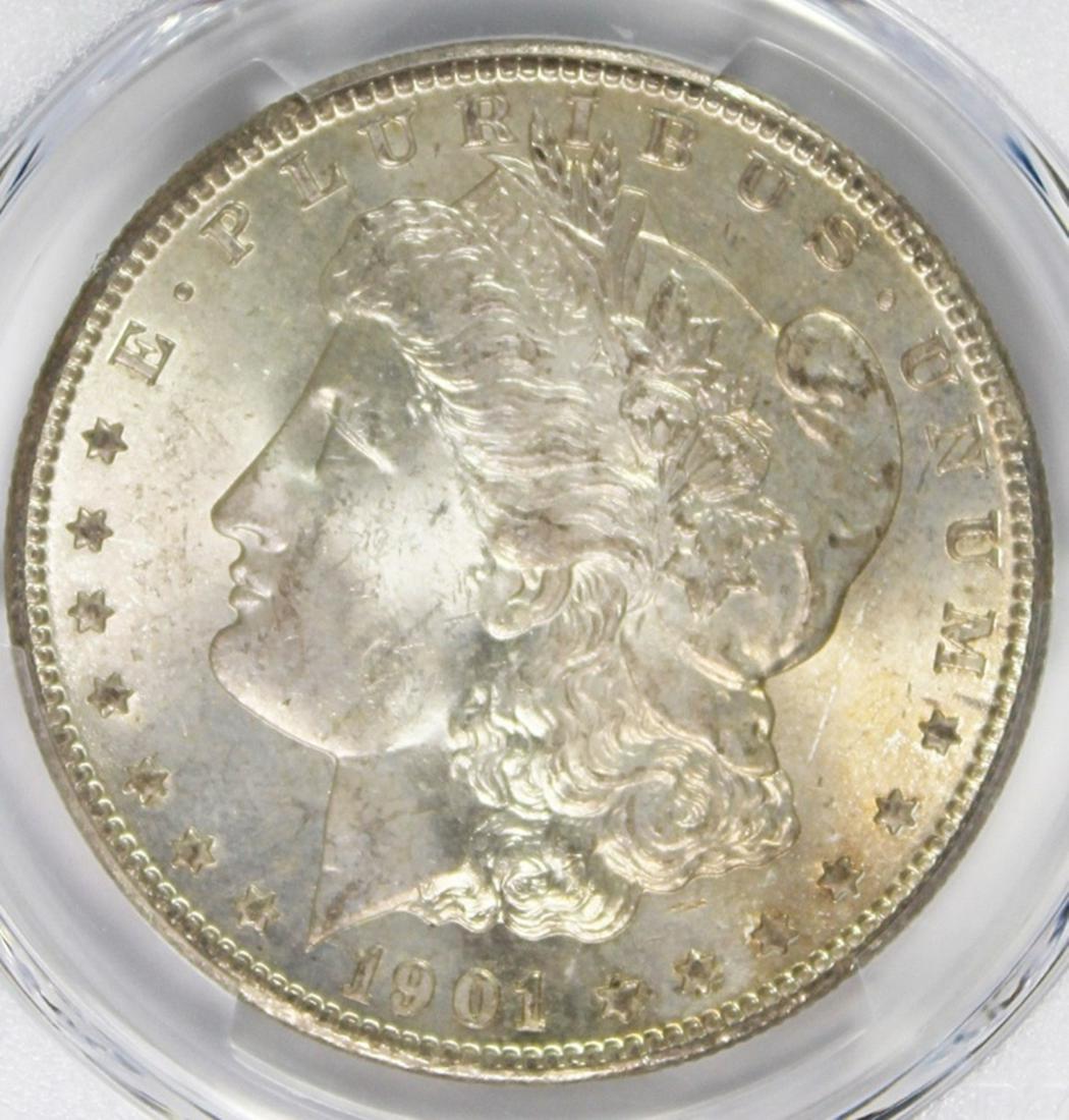 1901-O MORGAN SILVER DOLLAR: PCGS MS 65 GEM. ESTIMATE: $275-$350