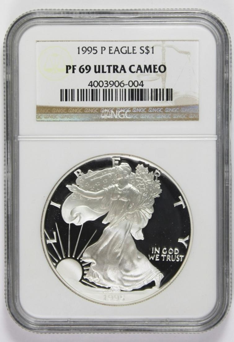 1995-P AMERICAN SILVER EAGLE (1 of 2)