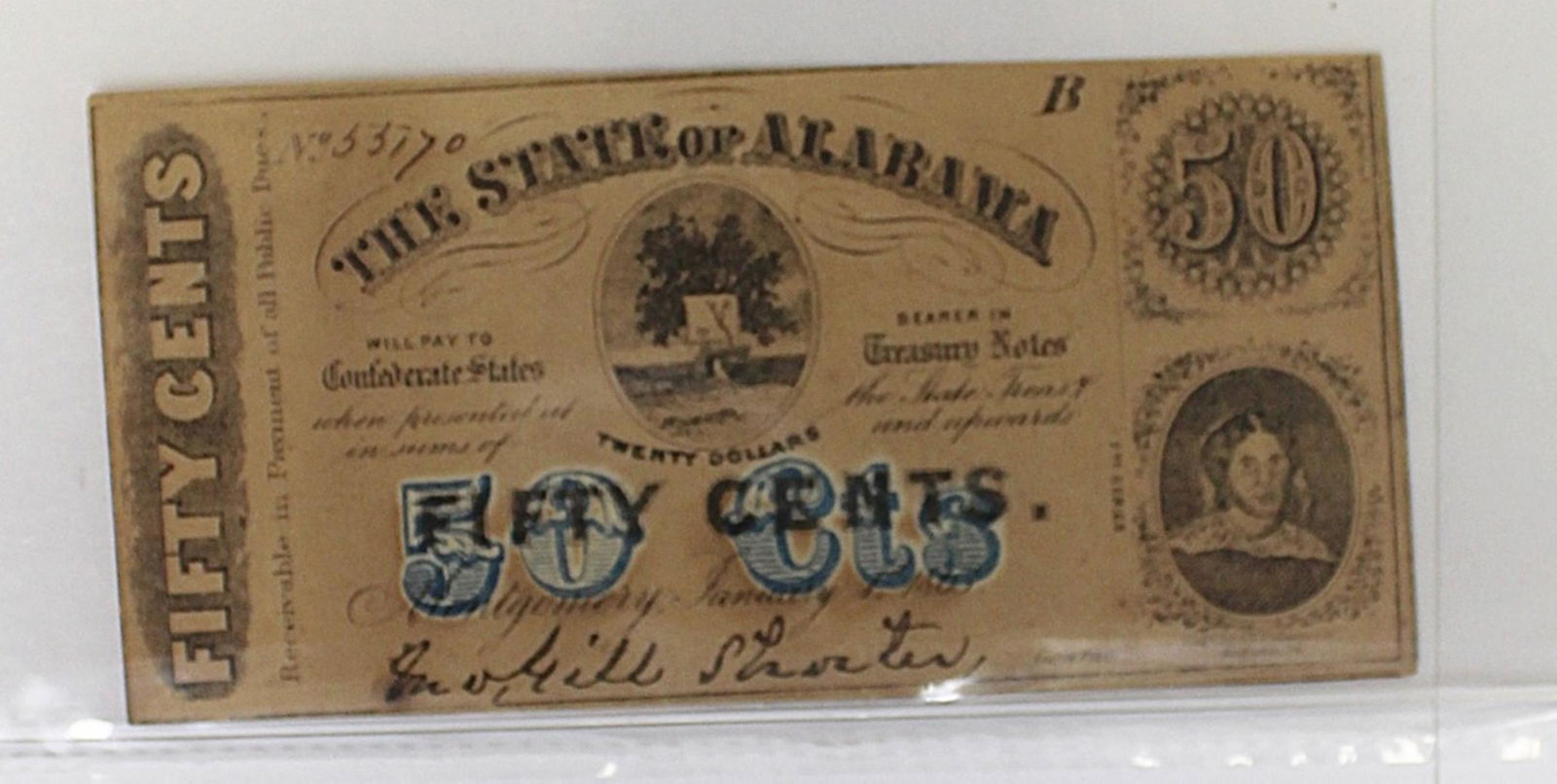 1863 ALABAMA FIFTY CENT NOTE (1 of 2)
