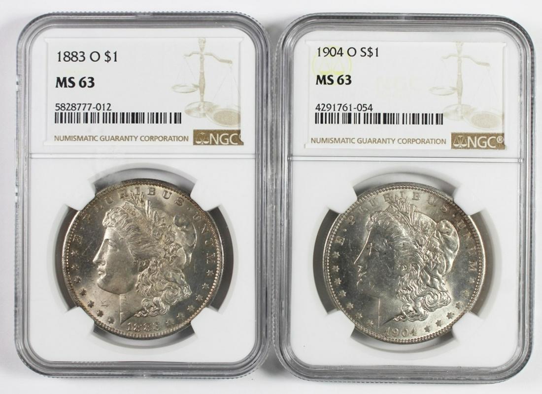 NGC GRADED MORGAN SILVER DOLLARS (1 of 2)