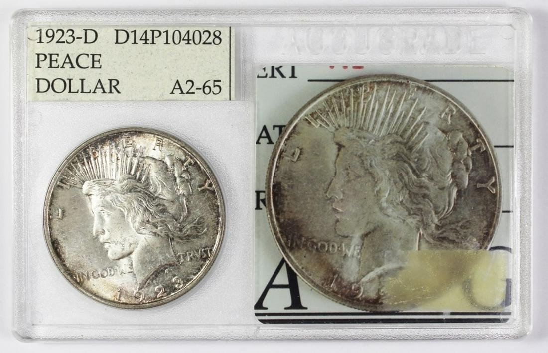 1923-D PEACE SILVER DOLLAR (1 of 2)
