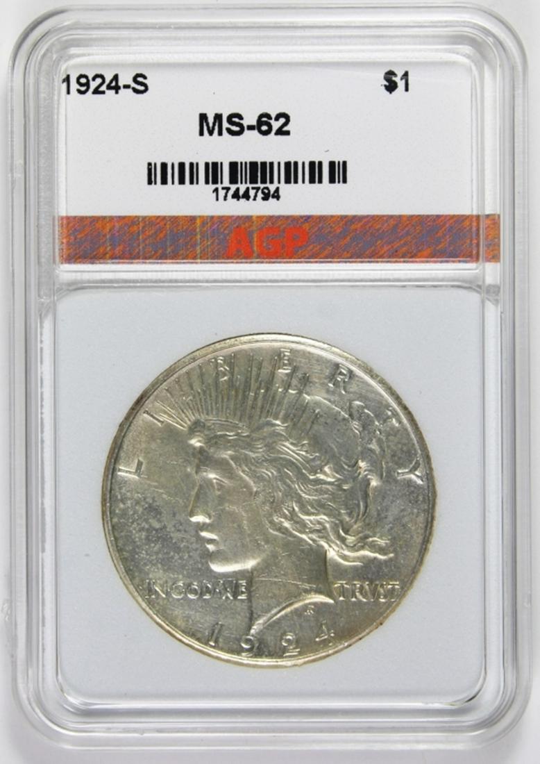 1924-S PEACE SILVER DOLLAR (1 of 2)