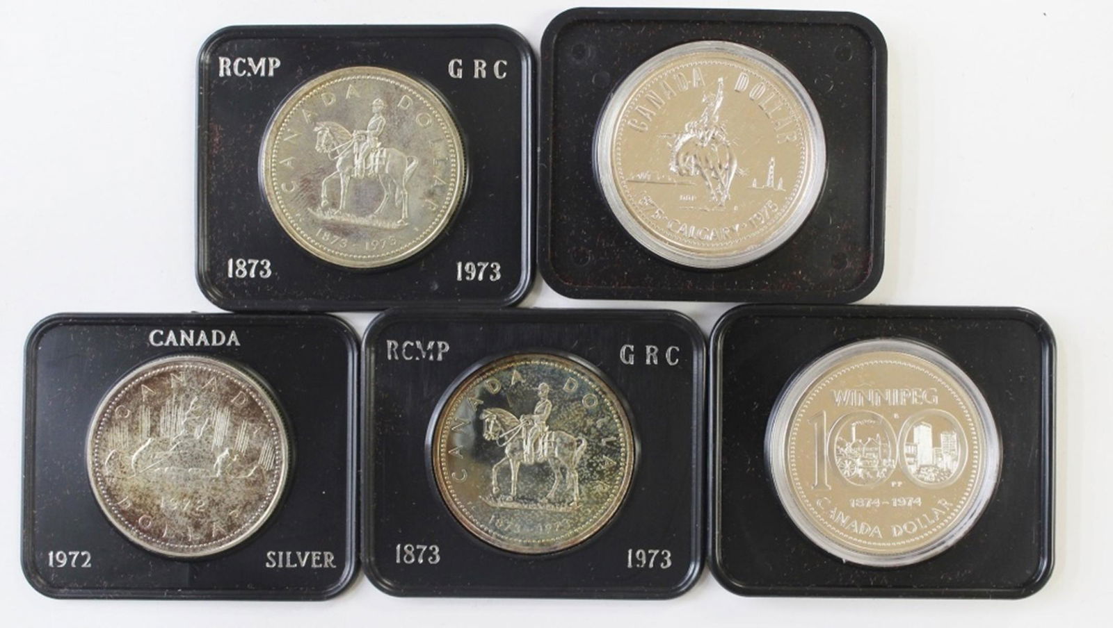 (5) CANADA 50% SILVER DOLLARS (1 of 1)