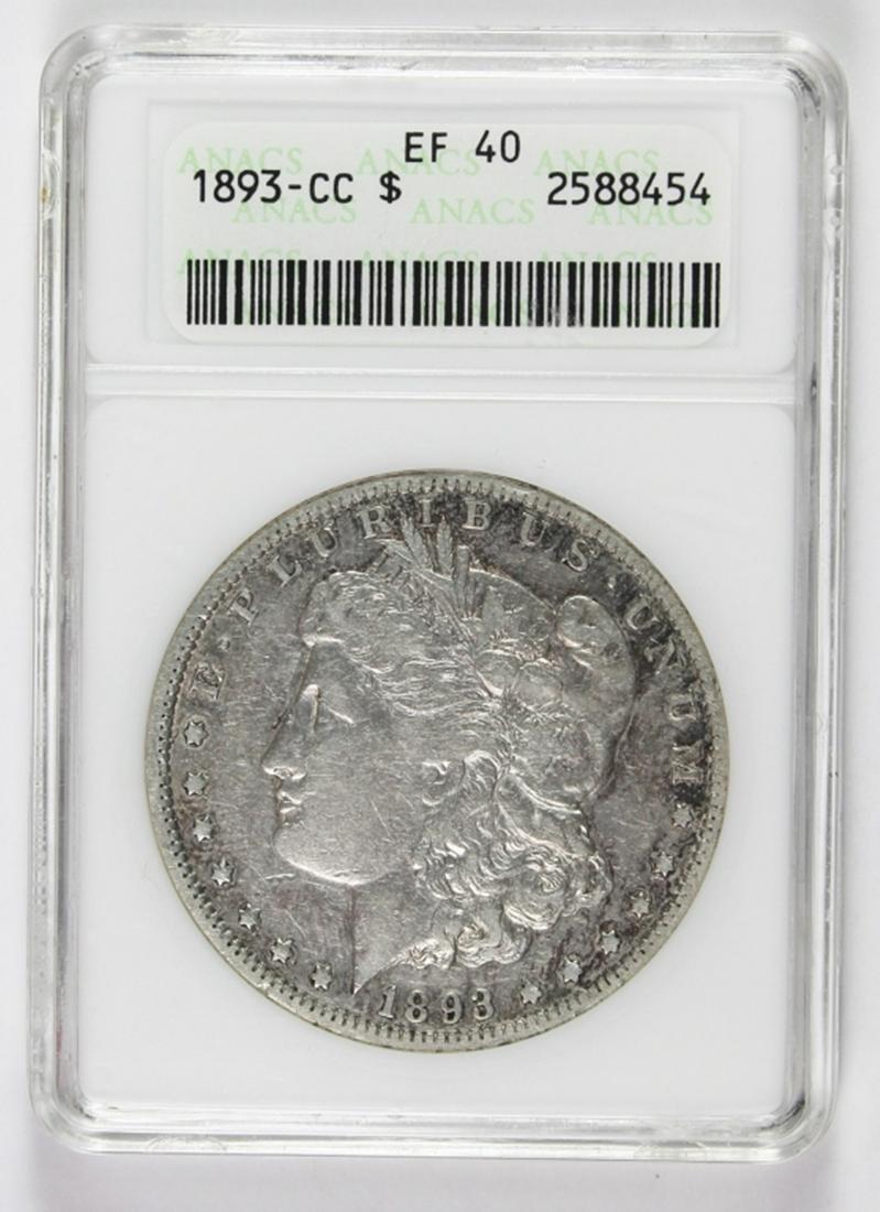 1893-CC MORGAN SILVER DOLLAR (1 of 2)