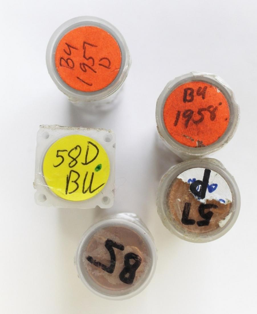 (5) BU LINCOLN CENT SUPERB GEM ROLLS (1 of 2)