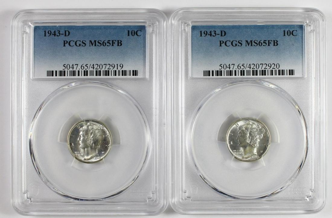 (2) 1943-D MERCURY DIMES (1 of 2)