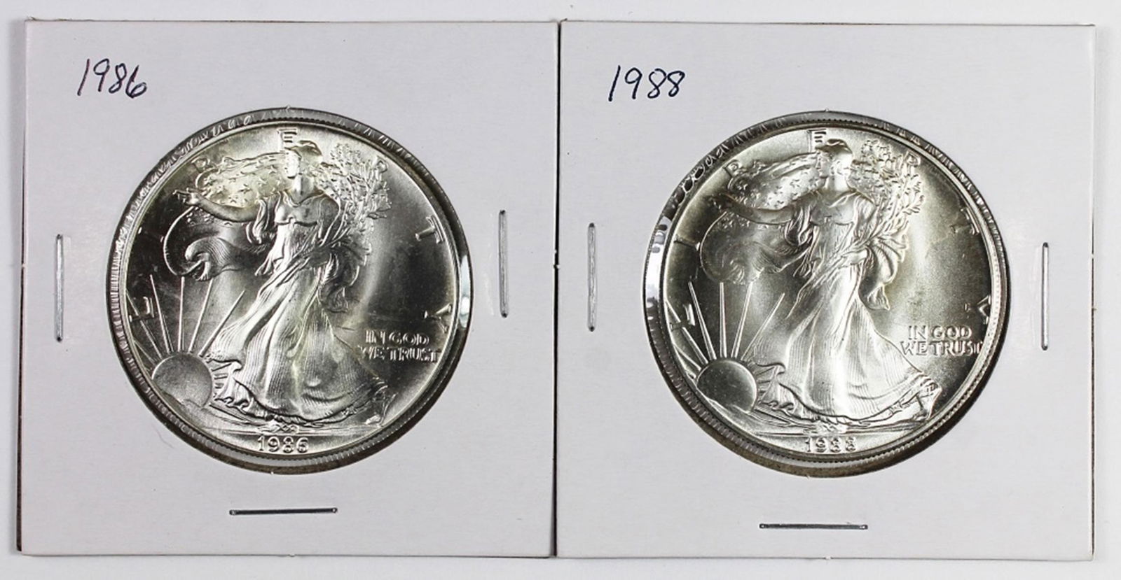 GEM BU AMERICAN SILVER EAGLES (1 of 1)