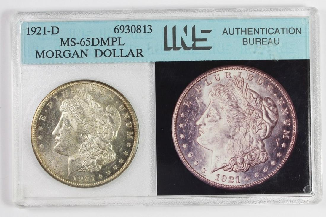 1921-D MORGAN SILVER DOLLAR (1 of 2)