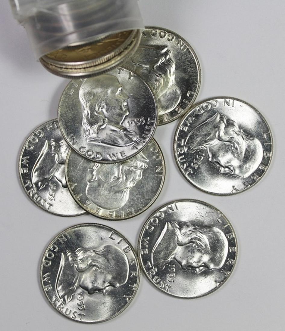 ROLL OF 1955 FRANKLIN HALF DOLLARS (1 of 1)