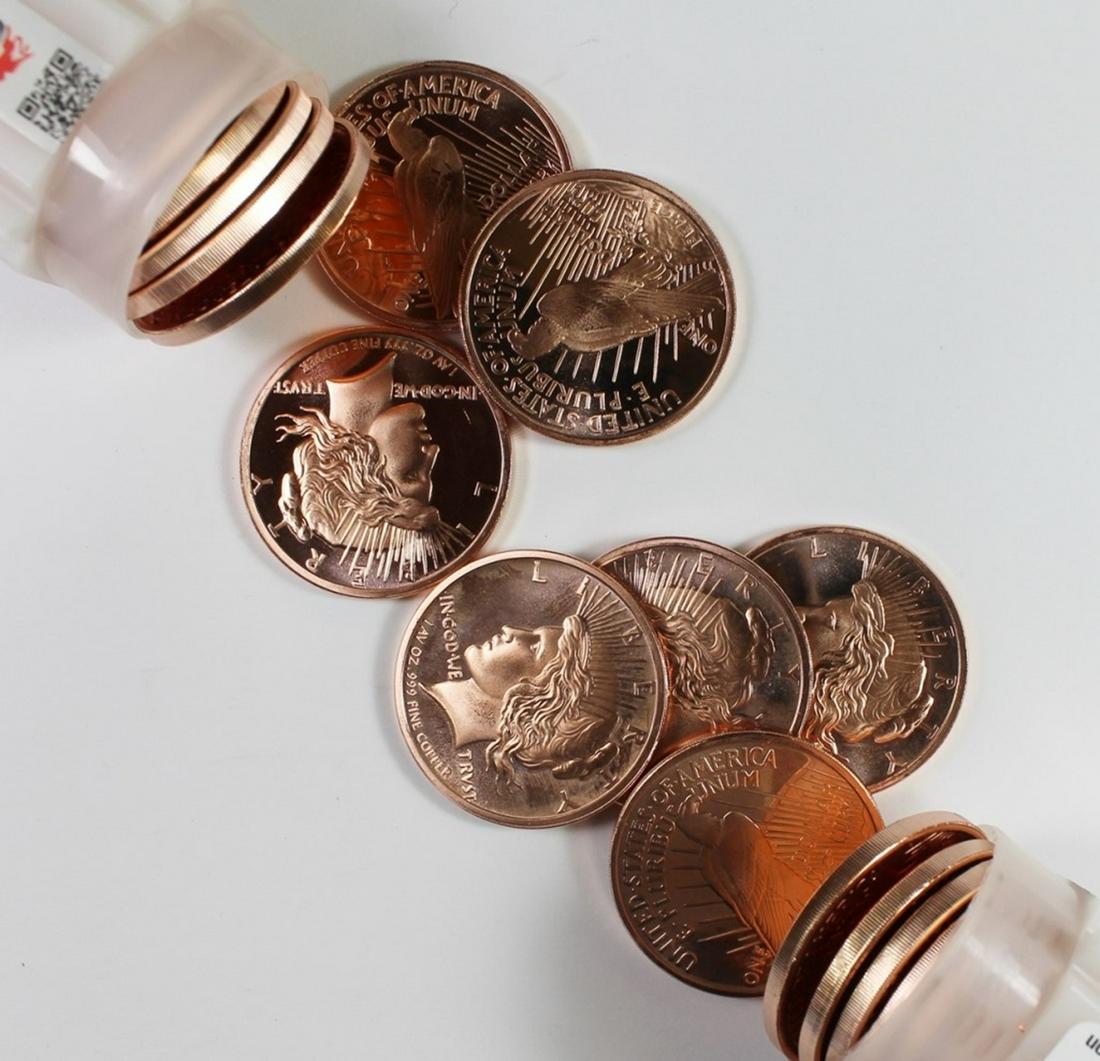 (2) ROLLS OF 20 COPPER ROUNDS (1 of 1)