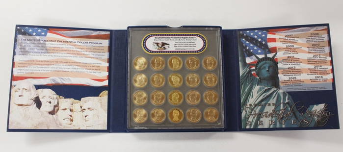 2010 PRESIDENTIAL DOLLAR REGISTRY: ANACS 20 COINS CERTIFIIED. ESTIMATE: $300-$400