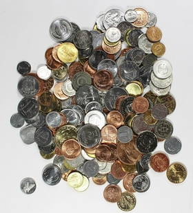 (200) BU FOREIGN COINS: FROM 200 DIFFERENT COUNTRIES! ESTIMATE: $150-$200