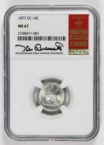 SPECTACULAR 1877-CC DIME