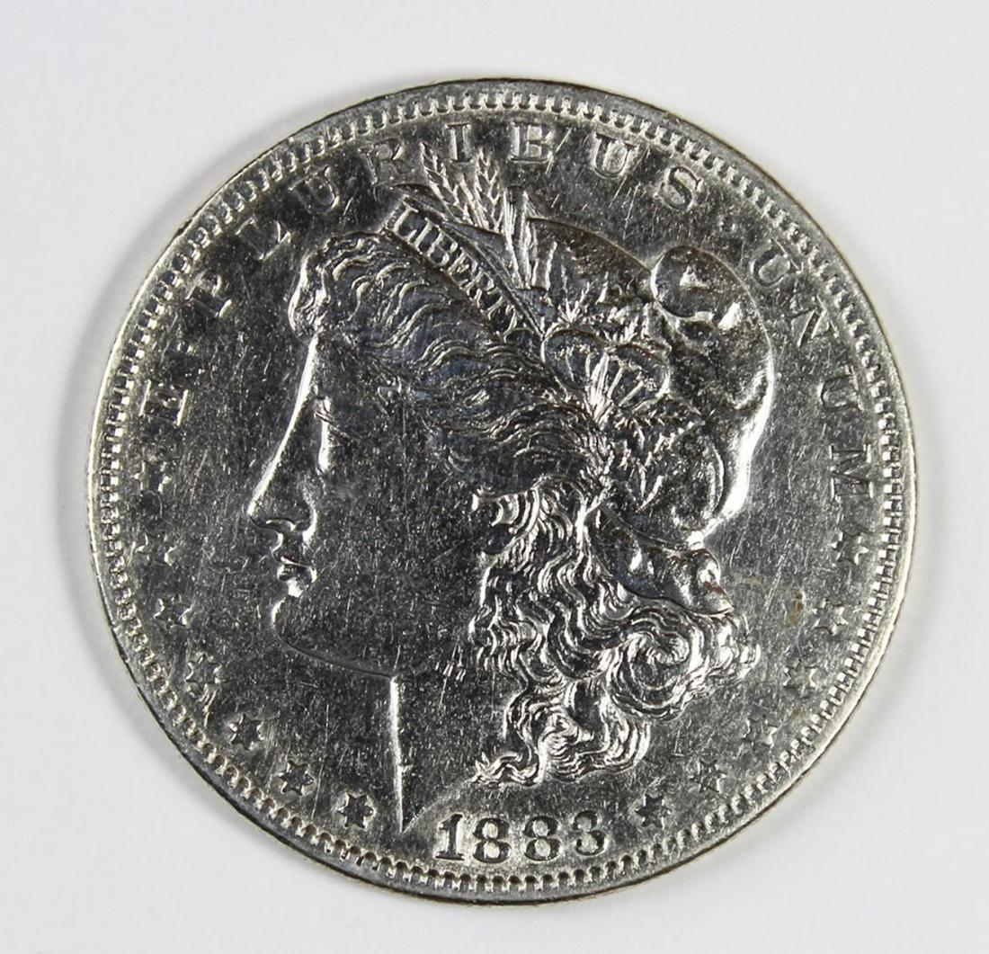 1883-S MORGAN SILVER DOLLAR: AU. ESTIMATE: $150-$200