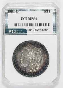 1882-O MORGAN SILVER DOLLAR: PCI MS 64. ESTIMATE: $70-$100