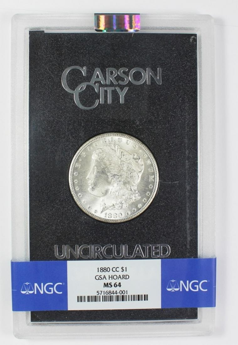 1880-CC MORGAN SILVER DOLLAR GSA NGC MS 64 (1 of 2)