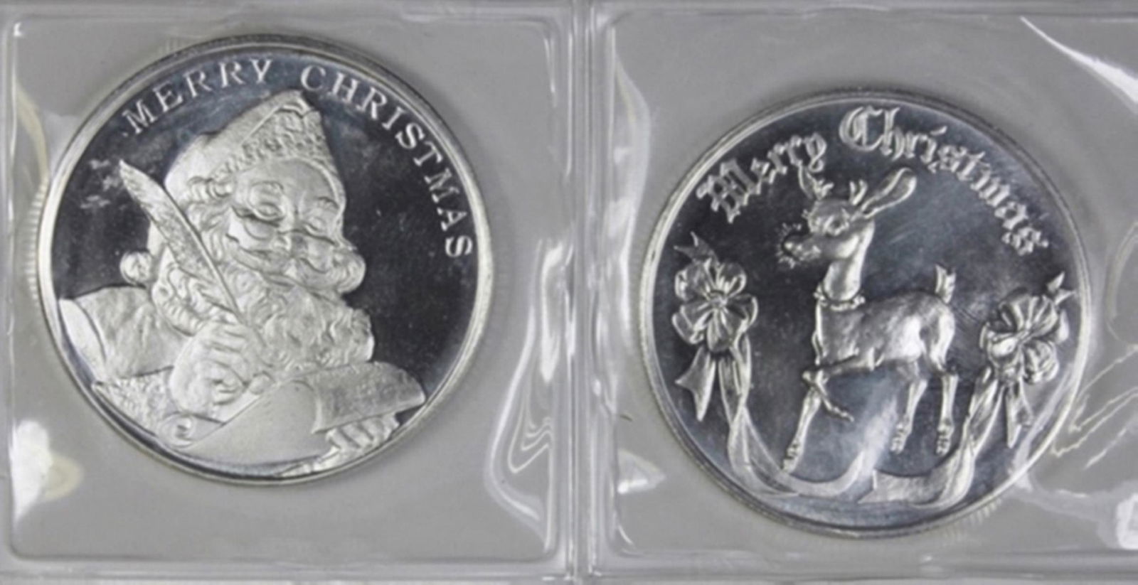 (2) 2021 1 OZ. CHRISTMAS SILVER ROUNDS (1 of 1)
